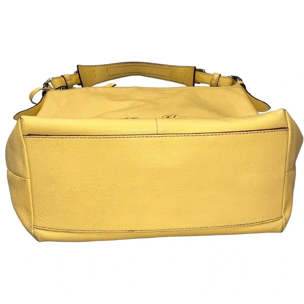 Dooney & Bourke Golden Yellow Dillen Saffian Leather Hobo Shoulder Bag